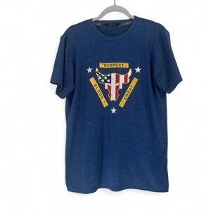 Under Armour Project Rock Blue Graphic Print Men's Short‎ Sleeve T-Shirt Size L